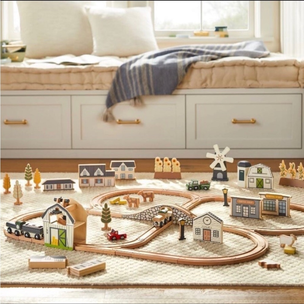 Toy Train Track Set 84pc - Hearth & Hand with Magnolia - Picture 2 of 3